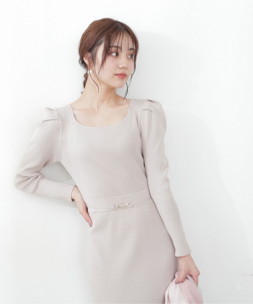 PROPORTION BODY DRESSING（プロポーションボディドレッシング）の「マーメイドビット付きニットワンピース / 1212240008（ワンピース・レディース・ブルー/ベージュ/パープル/ダークグレー・SMALL/MEDIUM）」の3枚目の写真