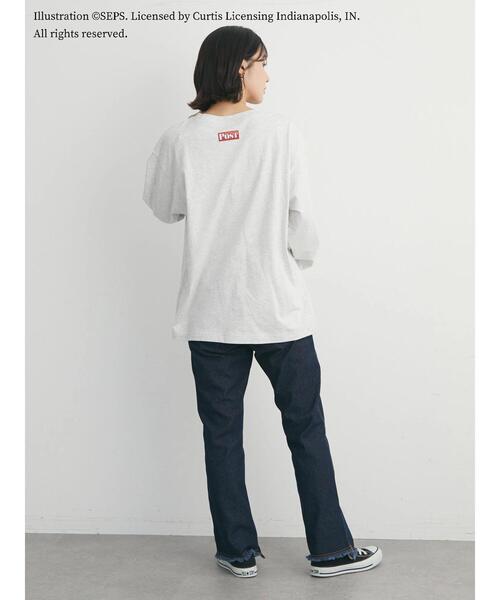 Green　Parks（グリーンパークス）の「TSEP カフェプリントロンT＊（Tシャツ/カットソー・レディース・グレー系その他・FREE）」の20枚目の写真