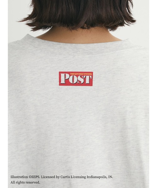 Green　Parks（グリーンパークス）の「TSEP カフェプリントロンT＊（Tシャツ/カットソー・レディース・グレー系その他・FREE）」の9枚目の写真