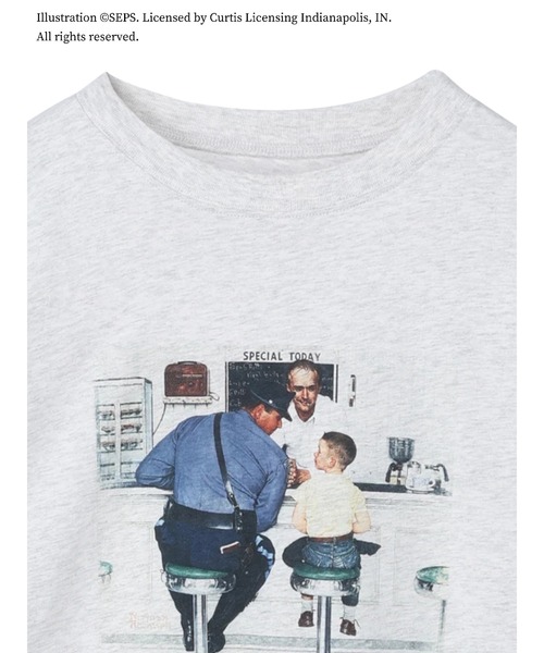 Green　Parks（グリーンパークス）の「TSEP カフェプリントロンT＊（Tシャツ/カットソー・レディース・グレー系その他・FREE）」の12枚目の写真