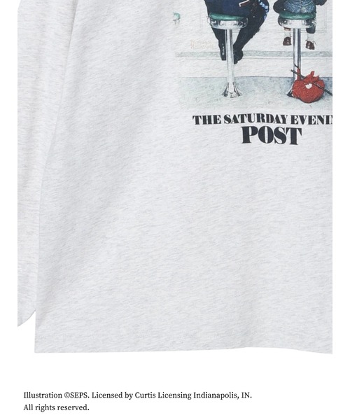 Green　Parks（グリーンパークス）の「TSEP カフェプリントロンT＊（Tシャツ/カットソー・レディース・グレー系その他・FREE）」の13枚目の写真