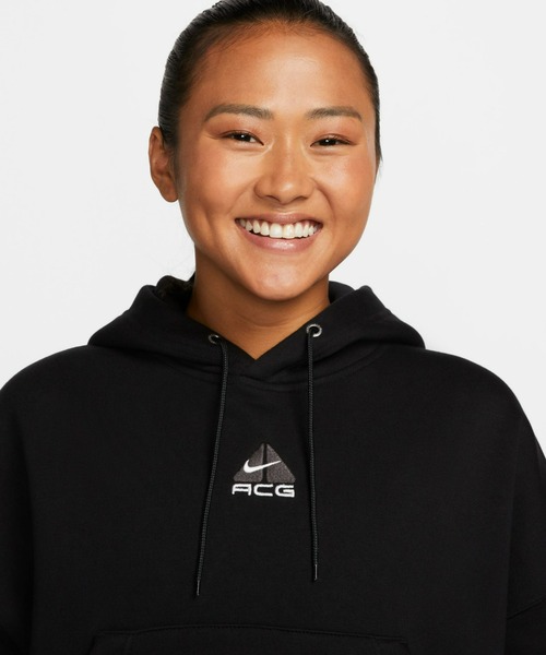 NIKE ACG（ナイキエィシージー）の「NIKE ACG WOMENS HOODIE / ナイキ エーシージー ウィメンズ プルオーバー フーディ 【SP】（パーカー・レディース・ブラック/グリーン・S/L/M）」の13枚目の写真