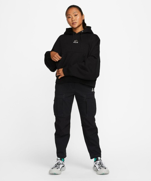 NIKE ACG（ナイキエィシージー）の「NIKE ACG WOMENS HOODIE / ナイキ エーシージー ウィメンズ プルオーバー フーディ 【SP】（パーカー・レディース・ブラック/グリーン・S/L/M）」の11枚目の写真