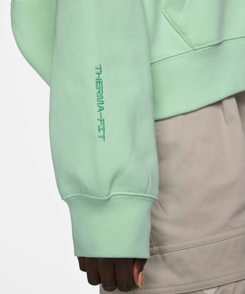 NIKE ACG（ナイキエィシージー）の「NIKE ACG WOMENS HOODIE / ナイキ エーシージー ウィメンズ プルオーバー フーディ 【SP】（パーカー・レディース・ブラック/グリーン・S/L/M）」の9枚目の写真