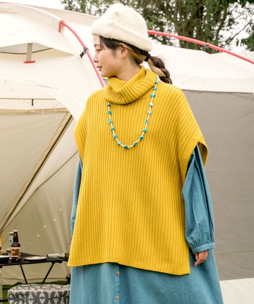 チャイハネ（チャイハネ）の「【チャイハネ】ルティーラニットトップス（ニット/セーター・レディース・チャコール/マスタード/レッド/ホワイト/カーキ・FREE）」の5枚目の写真