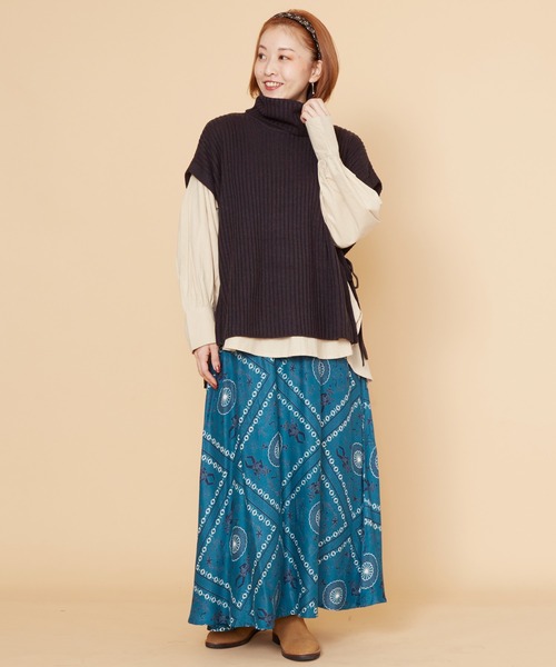 チャイハネ（チャイハネ）の「【チャイハネ】ルティーラニットトップス（ニット/セーター・レディース・チャコール/マスタード/レッド/ホワイト/カーキ・FREE）」の10枚目の写真