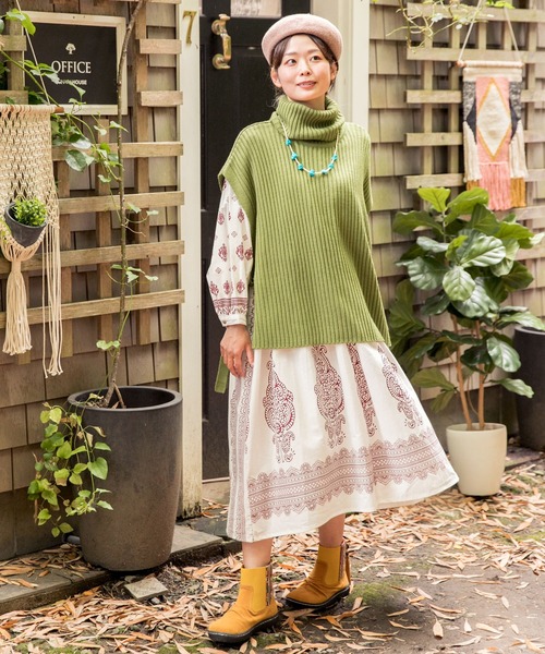 チャイハネ（チャイハネ）の「【チャイハネ】ルティーラニットトップス（ニット/セーター・レディース・チャコール/マスタード/レッド/ホワイト/カーキ・FREE）」の18枚目の写真