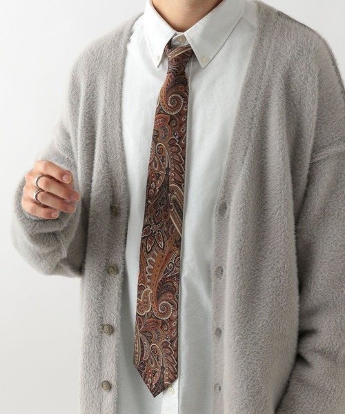 RAGEBLUE(レイジブルー)の「柄ネクタイ(ネクタイ・メンズ・ダークブラウン/ネイビー/オリーブ/ブルー系その他/オレンジ/キャメル・FREE)」の2枚目の写真