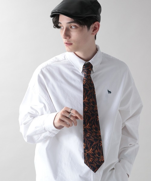 RAGEBLUE(レイジブルー)の「柄ネクタイ(ネクタイ・メンズ・ダークブラウン/ネイビー/オリーブ/ブルー系その他/オレンジ/キャメル・FREE)」の1枚目の写真