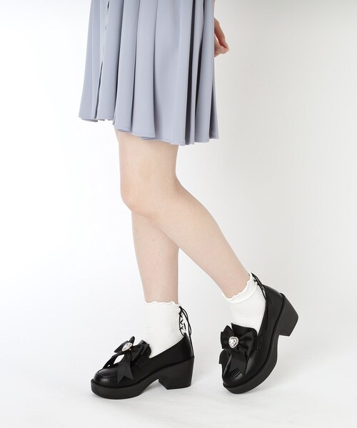 2WAYガーリーリボンボリュームローファー（パンプス）｜cs T&P