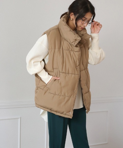 ブージュルード 中綿ロングベスト Bou Jeloud（ブージュルード）の「BouJeloud ビックシルエット
