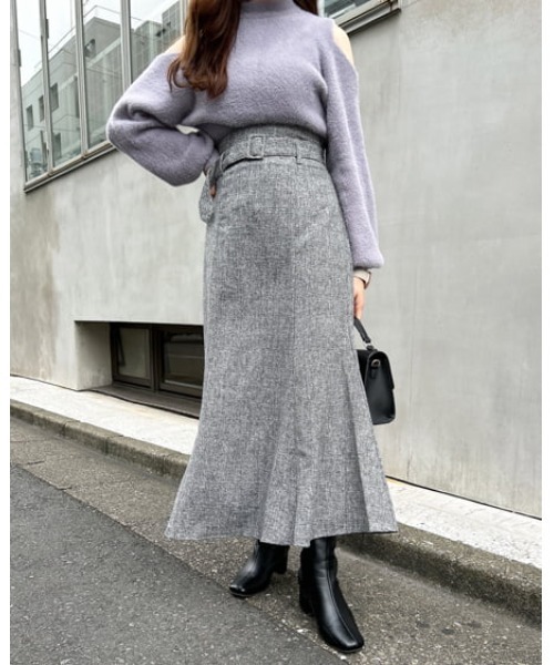 INGNI（イング）の「フェザーヤーン肩開きニット（ニット/セーター・レディース・ブルーグレー/アイボリー/ピンク・M）」の15枚目の写真