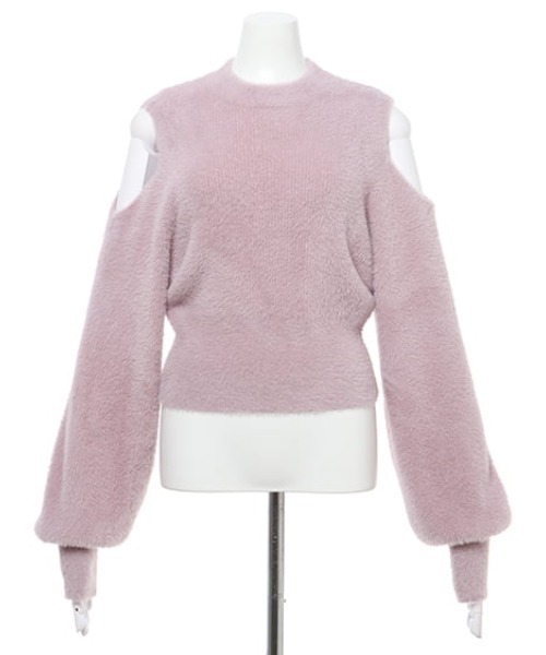 INGNI（イング）の「フェザーヤーン肩開きニット（ニット/セーター・レディース・ブルーグレー/アイボリー/ピンク・M）」の13枚目の写真