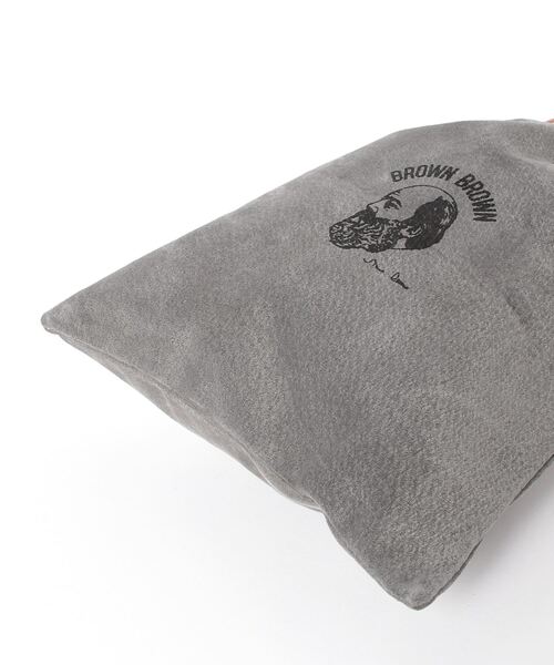 BrownBrown（ブラウンブラウン）の「【BrownBrown】ブラウンブラウン/Mr,Brow巾着バック（ピッグスエード)（ショルダーバッグ・レディース・ベージュ/ブラック/グレー・FREE）」の6枚目の写真