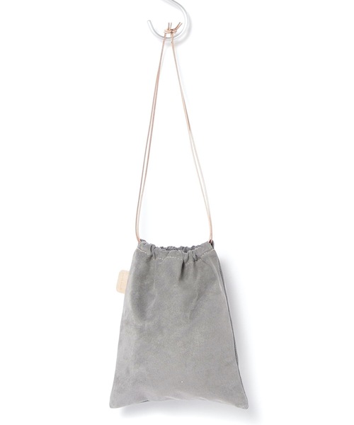 BrownBrown（ブラウンブラウン）の「【BrownBrown】ブラウンブラウン/Mr,Brow巾着バック（ピッグスエード)（ショルダーバッグ・レディース・ベージュ/ブラック/グレー・FREE）」の8枚目の写真