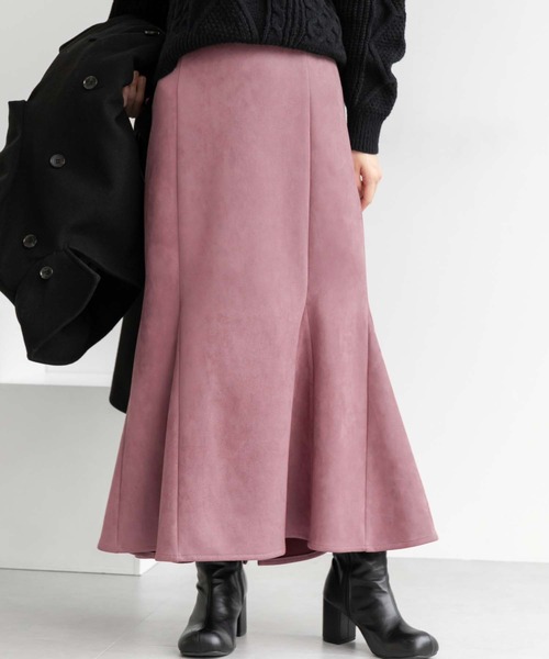 fifth（フィフス）の「フェイクスエードマーメイドスカート（スカート・レディース・モカ/ブラック/アイボリー/ピンク・M）」の4枚目の写真