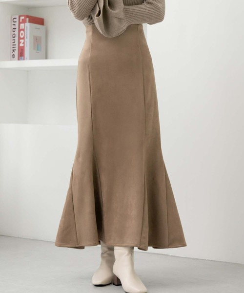 fifth（フィフス）の「フェイクスエードマーメイドスカート（スカート・レディース・モカ/ブラック/アイボリー/ピンク・M）」の3枚目の写真