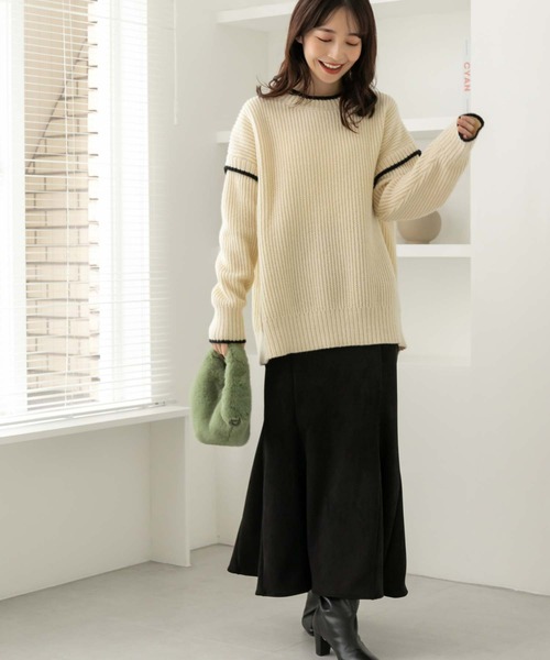 fifth（フィフス）の「フェイクスエードマーメイドスカート（スカート・レディース・モカ/ブラック/アイボリー/ピンク・M）」の5枚目の写真