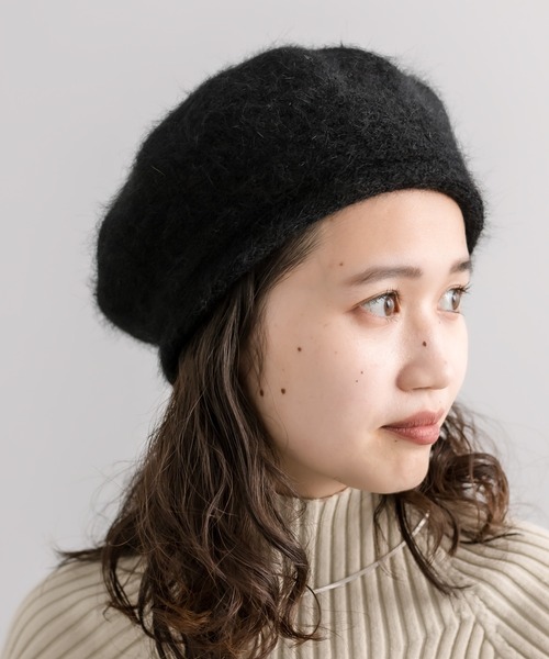 mystic（ミスティック）の「アンゴラ混ベレー帽（ハンチング/ベレー帽・レディース・ブラック・FREE）」の3枚目の写真