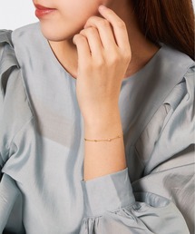 ヴァンドーム青山　K18 WG　ダイヤモンド　1粒　2連　ブレスレット　現行品 人気 現行品 ヴァンドーム青山 K18 2連 ダイヤモンドブレスレット