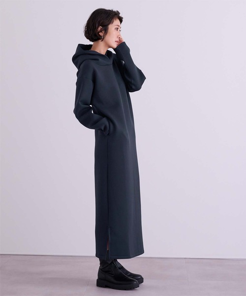 ボンディングフーディーワンピース チャコールグレー フリーサイズ ボンディングフーディーワンピース | ur's（ユアーズ）