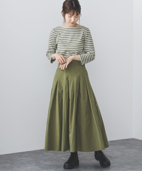 BEAMS HEART(ビームスハート)の「BEAMS HEART / 7分袖 ボーダー プルオーバー(Tシャツ/カットソー・レディース・ブルー/オリーブ/ネイビー・FREE)」の10枚目の写真