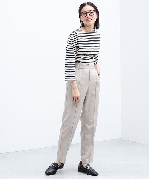 BEAMS HEART(ビームスハート)の「BEAMS HEART / 7分袖 ボーダー プルオーバー(Tシャツ/カットソー・レディース・ブルー/オリーブ/ネイビー・FREE)」の14枚目の写真