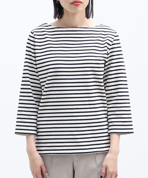BEAMS HEART(ビームスハート)の「BEAMS HEART / 7分袖 ボーダー プルオーバー(Tシャツ/カットソー・レディース・ブルー/オリーブ/ネイビー・FREE)」の20枚目の写真