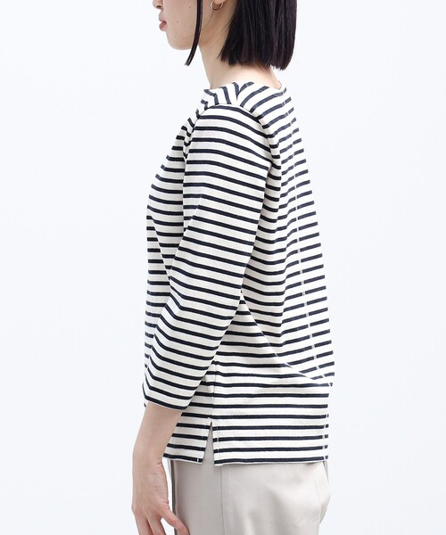 BEAMS HEART(ビームスハート)の「BEAMS HEART / 7分袖 ボーダー プルオーバー(Tシャツ/カットソー・レディース・ブルー/オリーブ/ネイビー・FREE)」の21枚目の写真