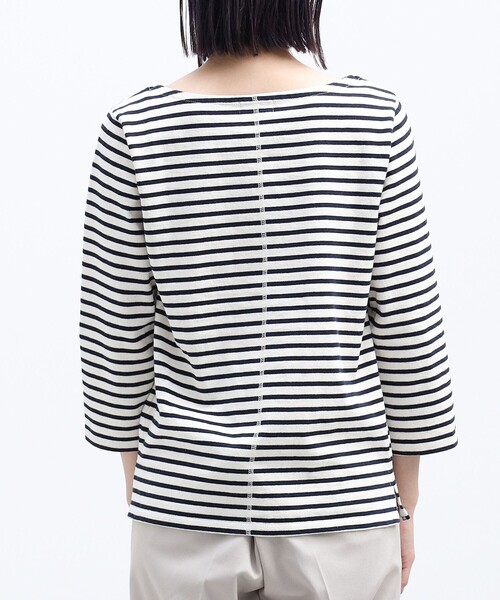 BEAMS HEART(ビームスハート)の「BEAMS HEART / 7分袖 ボーダー プルオーバー(Tシャツ/カットソー・レディース・ブルー/オリーブ/ネイビー・FREE)」の22枚目の写真