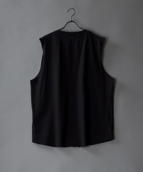 SITRY(シトリー)の「layered Loose silhouette crew neck T-shirt/レイヤード ルーズシルエット クルーネック Tシャツ(Tシャツ/カットソー・メンズ・ホワイト/ブラック/ブラック系その他・M/L)」の11枚目の写真