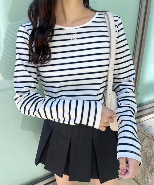 one after another NICE CLAUP(ワンアフターアナザーナイスクラップ)の「NC刺繍テレコトップス 2023SS(Tシャツ/カットソー・レディース・オフホワイト/アイボリー/ホワイト系その他/ホワイト系その他2・FREE)」の13枚目の写真