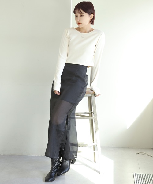 one after another NICE CLAUP(ワンアフターアナザーナイスクラップ)の「NC刺繍テレコトップス 2023SS(Tシャツ/カットソー・レディース・オフホワイト/アイボリー/ホワイト系その他/ホワイト系その他2・FREE)」の15枚目の写真