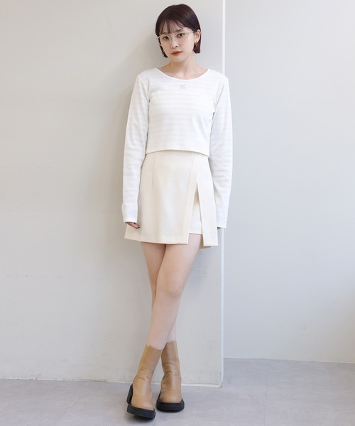 one after another NICE CLAUP(ワンアフターアナザーナイスクラップ)の「NC刺繍テレコトップス 2023SS(Tシャツ/カットソー・レディース・オフホワイト/アイボリー/ホワイト系その他/ホワイト系その他2・FREE)」の21枚目の写真