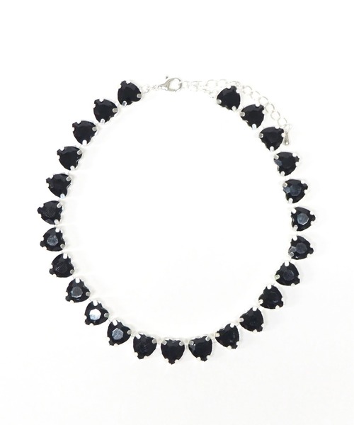 Casselini（キャセリーニ）の「Casselini(キャセリーニ)ハートビジューネックレス（ネックレス・レディース・ブラック/グリーン/クリア・FREE）」の4枚目の写真