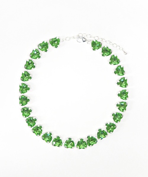 Casselini（キャセリーニ）の「Casselini(キャセリーニ)ハートビジューネックレス（ネックレス・レディース・ブラック/グリーン/クリア・FREE）」の5枚目の写真