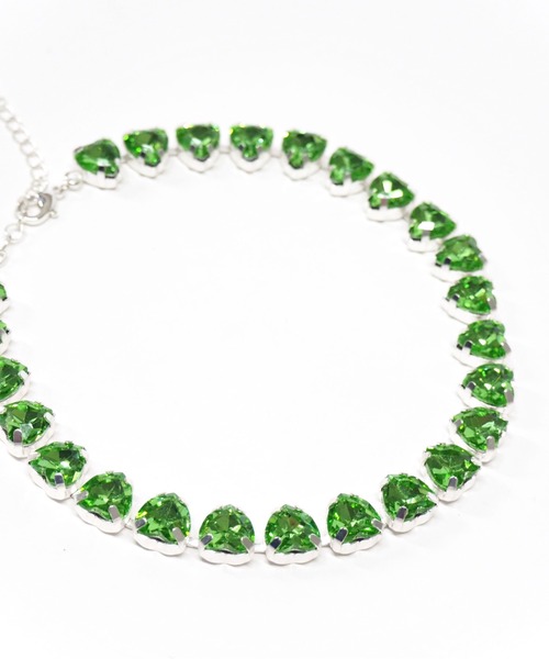 Casselini（キャセリーニ）の「Casselini(キャセリーニ)ハートビジューネックレス（ネックレス・レディース・ブラック/グリーン/クリア・FREE）」の6枚目の写真