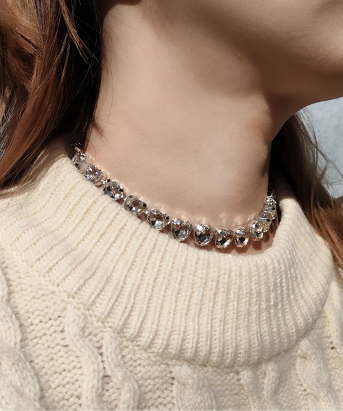 Casselini（キャセリーニ）の「Casselini(キャセリーニ)ハートビジューネックレス（ネックレス・レディース・ブラック/グリーン/クリア・FREE）」の16枚目の写真