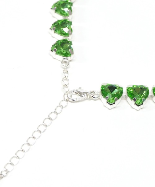 Casselini（キャセリーニ）の「Casselini(キャセリーニ)ハートビジューネックレス（ネックレス・レディース・ブラック/グリーン/クリア・FREE）」の15枚目の写真