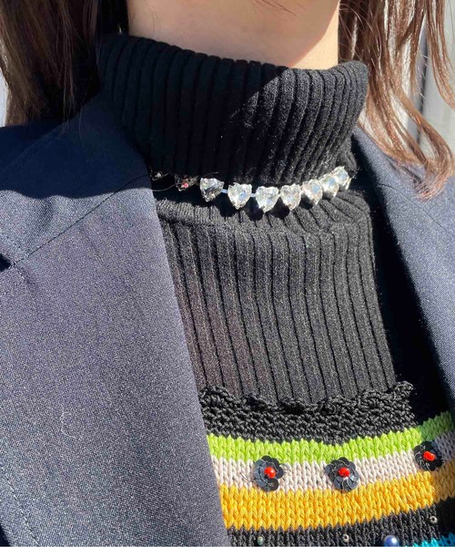 Casselini（キャセリーニ）の「Casselini(キャセリーニ)ハートビジューネックレス（ネックレス・レディース・ブラック/グリーン/クリア・FREE）」の18枚目の写真