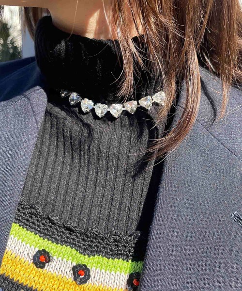 Casselini（キャセリーニ）の「Casselini(キャセリーニ)ハートビジューネックレス（ネックレス・レディース・ブラック/グリーン/クリア・FREE）」の19枚目の写真