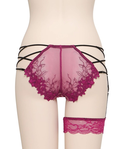 Ravijour★LINGERIEAM★ブラショーツ★ガーター下着★フラワーpk カーリーフラワー ガーター ショーツ / 商品詳細ページ