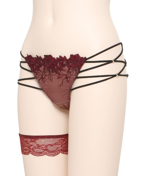 Ravijour ラヴィジュール★レースブラレットショーツ★パンツ下着★ネイビー ラヴィジュール レース ネイビー ダブルストリング パンツ下着
