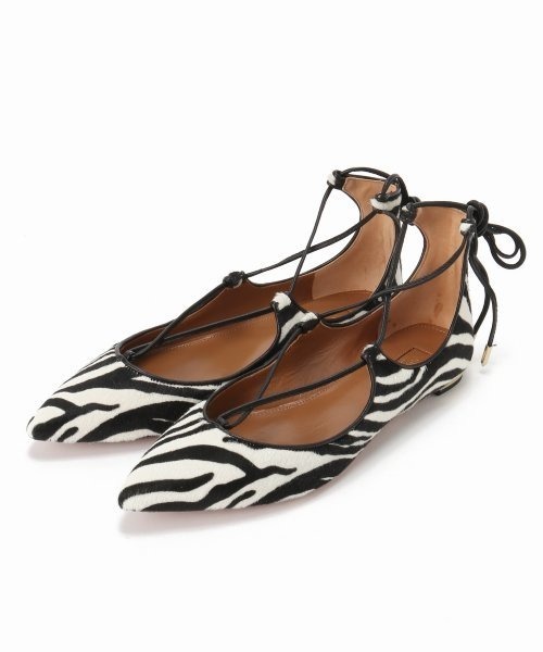 Deuxieme Classe（ドゥーズィエムクラス）の「*AQUAZZURA Race up Ballet Shoes◆（バレエシューズ・レディース・ホワイト・36/37/35）」の4枚目の写真