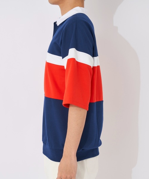 希少 FILA ストライプポロシャツ フィラ イタリア製 HERITAGE】ストライプ ポロシャツ ユニセックス （ホワイト