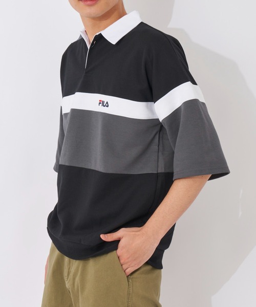 FILA ネイビー 花柄襟付きポロシャツとスカートセット 両方共　XL size 楽天市場】ポロシャツ ＜フィラ＞コーデ済インナー付ポロシャツ