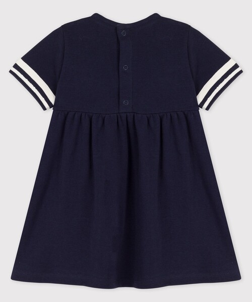 PETIT BATEAU（プチバトー）の「ネイビーフレアワンピース（ワンピース・キッズ・ダークネイビー・18MONTH/12MONTH/24MONTH/36MONTH）」の4枚目の写真