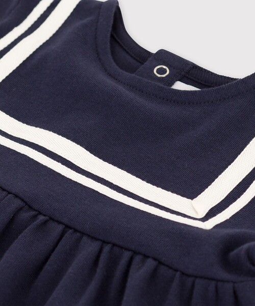 PETIT BATEAU（プチバトー）の「ネイビーフレアワンピース（ワンピース・キッズ・ダークネイビー・18MONTH/12MONTH/24MONTH/36MONTH）」の5枚目の写真