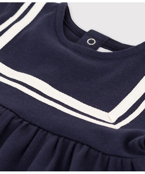 PETIT BATEAU（プチバトー）の「ネイビーフレアワンピース（ワンピース・キッズ・ダークネイビー・18MONTH/12MONTH/24MONTH/36MONTH）」の3枚目の写真