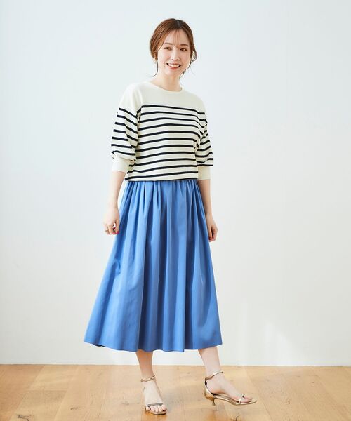 le.coeur blanc(ルクールブラン)の「リバーシブルタフタギャザースカート(スカート・レディース・パープル/イエロー/ブルー・38/36)」の7枚目の写真